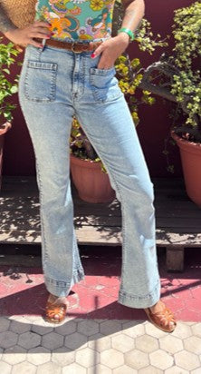 Flare Patch mujer color Light Blue